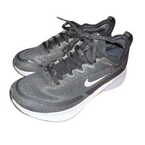 Nike Women's Zoom Fly 4 Sz 5 Running Shoes Black White Ct2401-001